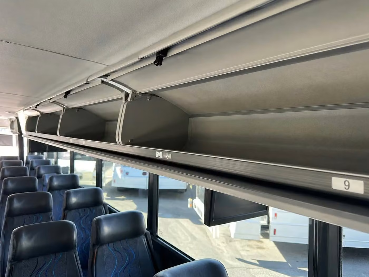 jeffersonville 25 passenger minibus overhead storage
