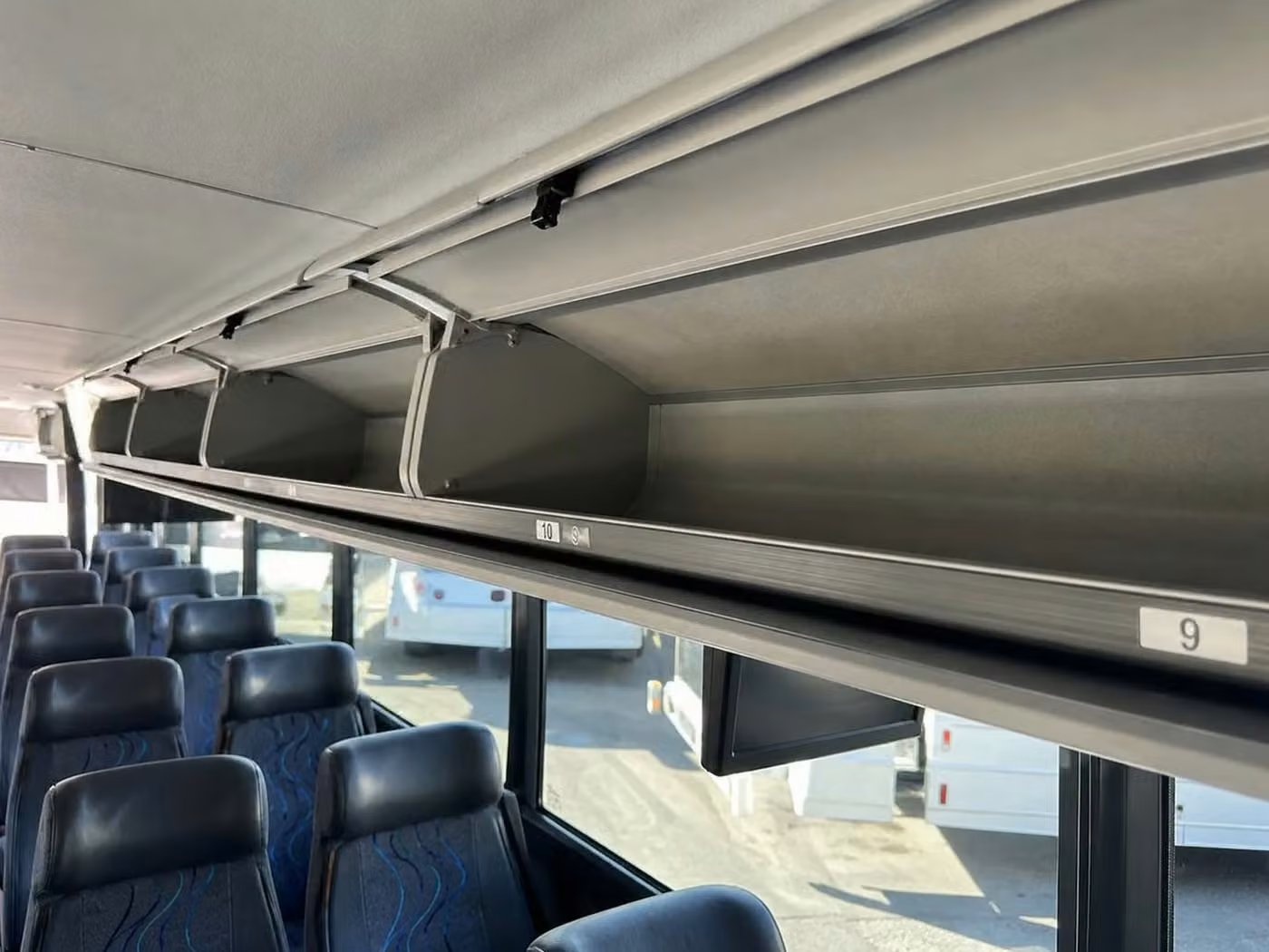 jeffersonville 35 passenger minibus overhead storage