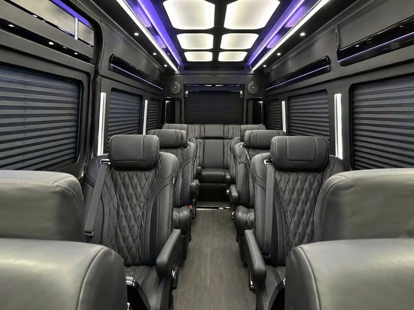 jeffersonville sprinter van rental with driver reclining seats