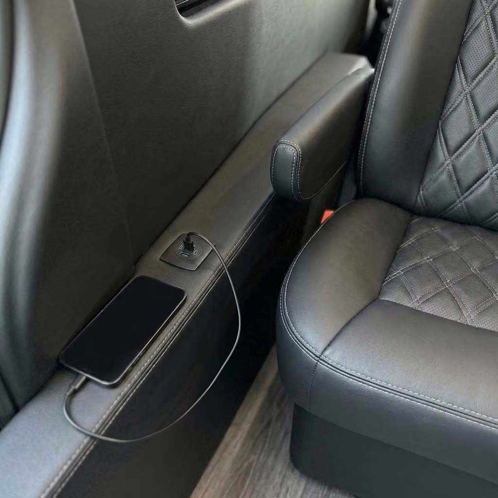 jeffersonville sprinter van rental with driver usb charging