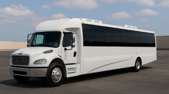 Exterior of Charter Bus Company Clarksville's 28 Passenger Mini bus in Clarksville