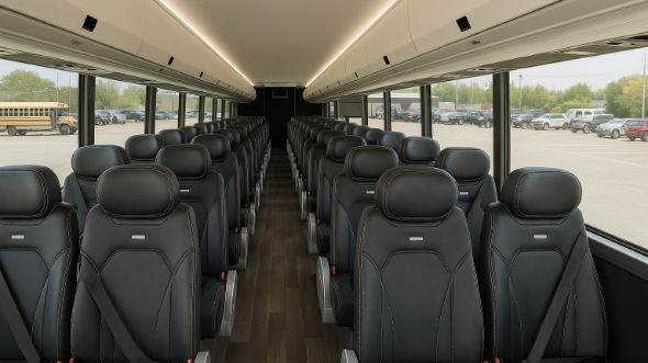 Interior of Charter Bus Company Clarksville's 28 Passenger Mini bus in Clarksville