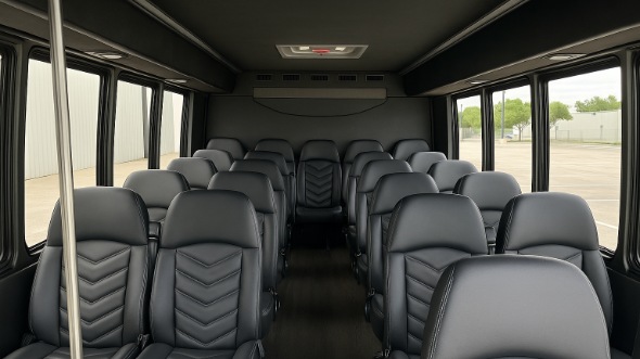 Interior of Charter Bus Company Clarksville's 30 Passenger Minibus in Clarksville