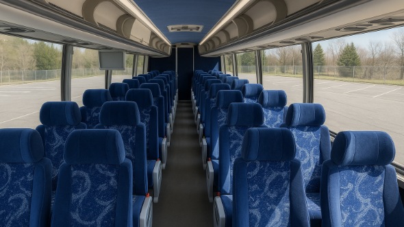 jeffersonville 55 passenger charter bus inside