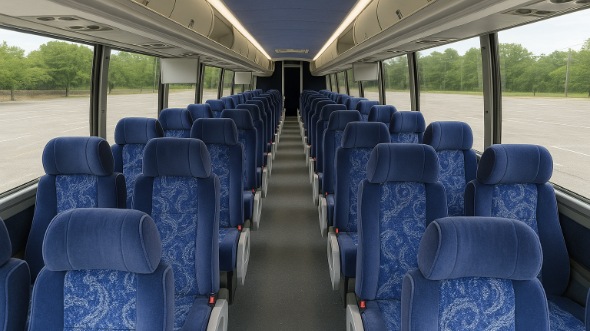jeffersonville 56 passenger charter bus inside